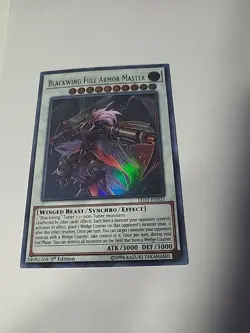 Yugioh! Blackwing Full Armor Master - LED3-EN023 - Ultra Rare 1st Ed NM - Image 1