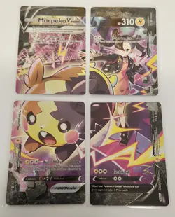 Pokemon Morpeko V-Union 4 Card Set SWSH287 SWSH288 SWSH289 SWSH290 Promo NM/Mint - Image 1