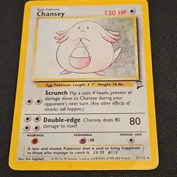 Pokemon Card - Chansey Base Set 2 3/130 Holo Rare - Image 1