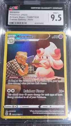 Pokemon Card Alcremie 2022 Brilliant Stars TG08/TG30 Trainer Gallery Holo CGC9.5 - Image 1