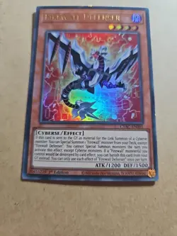 Firewall Defenser Ultra Rare CYAC-EN001 1st Edition Yu-Gi-Oh Card - Image 1