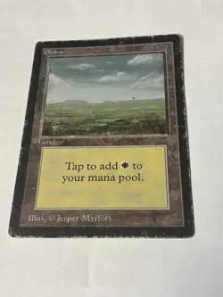MTG 1993 Beta Magic The Gathering Plains (Dark Sunset) Basic Land HP Ref M9 - Image 1
