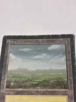 MTG 1993 Beta Magic The Gathering Plains (Dark Sunset) Basic Land HP Ref M9 - Image 5