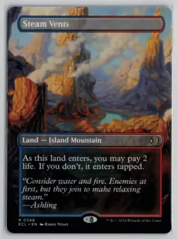 Steam Vents (Borderless) #348 - Lorwyn Eclipsed - Normal - Rare - Image 1