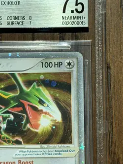 Pokemon Rayquaza EX HOLO Rare 2005 EX Deoxys #102, BGS 8.5, NM-MT - Image 3