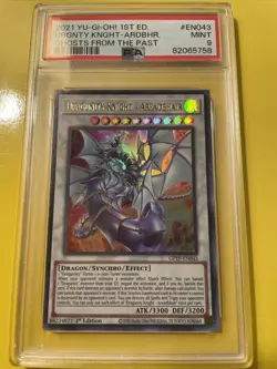 YuGiOh DRAGUNITY KNIGHT-AREADBHAIR #GFTP-EN043🔥PSA 9 MT🔥1st ED-2021 ULTRA RARE - Image 1