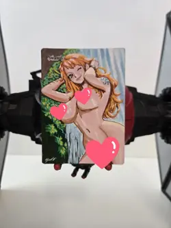 MTG, Swamp, Nami, One Piece, Waifu, Alter, Hand Painted by BAZAYO, 18+ - Image 1