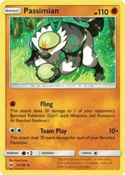 POKEMON CARD PASSIMIAN 73/149 NO 766 TEAMWORK POKEMON TCG CCG - Image 1