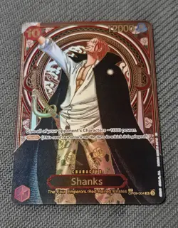 One Piece Tcg Shanks SR Gold Alt Art Parallel OP09-004 English - Image 1