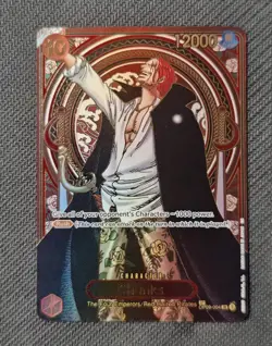 One Piece Tcg Shanks SR Gold Alt Art Parallel OP09-004 English - Image 2