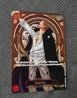 One Piece Tcg Shanks SR Gold Alt Art Parallel OP09-004 English - Image 3