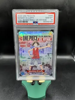 2026 ONE PIECE PROMO COLLEGE BASKETBALL: US VOYAGE MONKEY D. LUFFY PSA 10 - Image 1