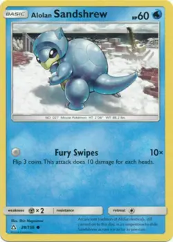 POKEMON CARD SANDSHREW 28/156 NO 027 MOUSE POKEMON TCG CCG - Image 1