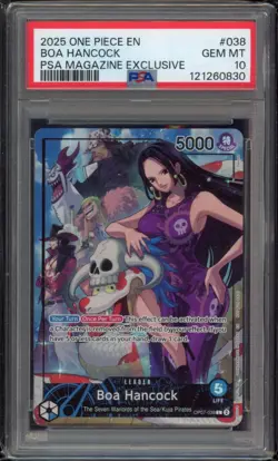 2025 One Piece EN PSA Magazine Exclusive Boa Hancock #038 PSA 10 - Image 1