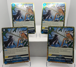 Ama no Murakumo Sword Playset OP06-056 x4 - PRB02 Pirate Foil Reprint One Piece - Image 1