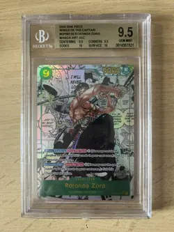 One Piece TCG Roronoa Zoro OP06-118 Manga Rare Art BGS 9.5 Eng - Image 1