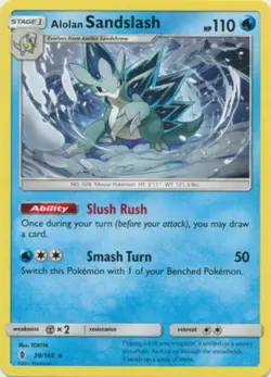 POKEMON CARD SANDSLASH 20/145 NO 028 MOUSE POKEMON TCG CCG - Image 1