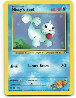 POKEMON CARD MISTY'S SEEL 88/132 NO 086 SEA LION POKEMON TCG CCG - Image 1