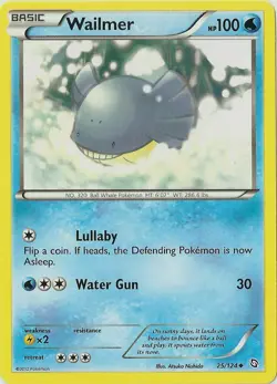POKEMON CARD WAILMER 25/124 NO 320 BALL WHALE POKEMON TCG CCG - Image 1