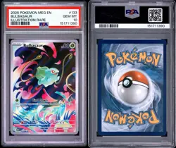 2025 Pokemon Mega Evolutions - Bulbasaur Illustration Rare No. 133 PSA 10 - Image 2