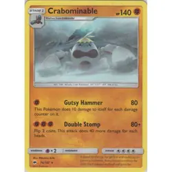 POKEMON CARD CRABOMINABLE 74/147 NO 740 WOOLLY CRAB POKEMON TCG CCG - Image 1