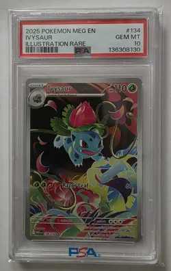 PSA 10 IVYSAUR #134 2025 POKEMON MEG EN-MEGA EVOLUTION ILLUSTRATION RARE - Image 3