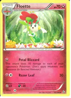 POKEMON CARD FLOETTE 65/106 NO 670 SINGLE BLOOM POKEMON TCG CCG - Image 1