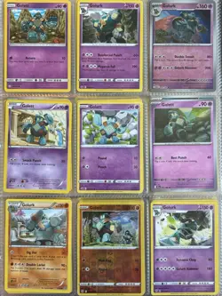 Pokemon Card Species Set Lot - 9x Unique Cards / Golett Family 2 - Image 1