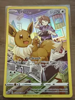 Eevee TG11/TG30 Swsh09: Brilliant Stars Trainer Gallery Holo Pokemon Mint Con - Image 1