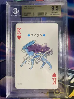 Pokemon 1999 Silver Poker Set Suicune King Of ❤ - Image 1