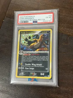 2004 POKEMON EX TEAM ROCKET RETURNS #15 DARK DRAGONITE-REVERSE FOIL PSA 6 - Image 2