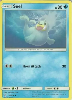 POKEMON CARD SEEL 44/214 NO 086 SEA LION POKEMON TCG CCG - Image 1