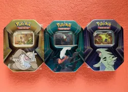 Triple Whammy Collector Tins Pokemon TCG Lot Of 3 Factory Sealed - Image 1