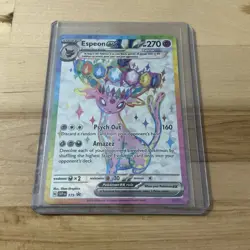 Pokemon TCG Espeon ex 175 Prismatic Evolutions Premium Figure Collection Promo - Image 1
