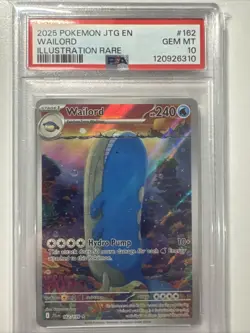 PSA 10 Wailord 162/159 Illustration Rare Pokemon Journey Together - Image 1