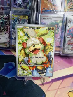 POKEMON GROWLITHE IR 181/167 SV06 TWILIGHT MASQUERADE HOLO NM - Image 1