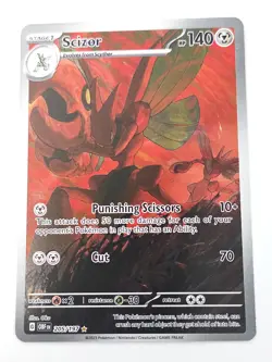 Pokemon TCG Scizor 205/197 Sv03: Obsidian Flames Holo Illustration Rare - Image 1