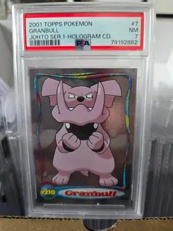PSA 7 2001 TOPPS POKEMON JOHTO SERIES 1 HOLOGRAM GRANBULL (P5) - Image 1