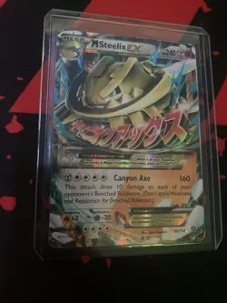 Pokemon M Steelix EX Holo Card 68/114 XY Steam Siege 2016 Vintage - Image 1
