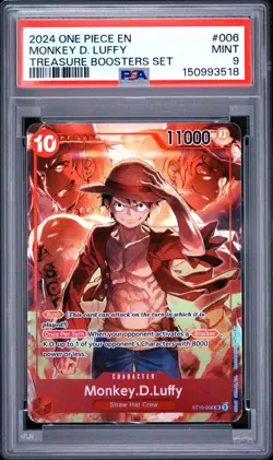 2024 ONE PIECE PROMOS TREASURE BOOSTERS SET #006 MONKEY D. LUFFY PSA 9 - Image 1