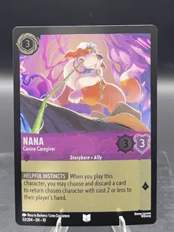 Disney Lorcana-Whispers in the Well-Nana-Canine Caregiver-#53-Cold Foil Holo-NM - Image 1