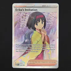 Pokemon TCG Card Erika's Invitation 196/165 S&V 151 Ultra Rare Full Art - NM - Image 1