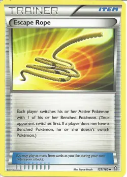 POKEMON CARD ESCAPE ROPE 127/160 ITEM TRAINER POKEMON TCG CCG - Image 1