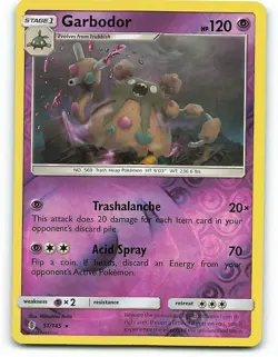 POKEMON CARD REVERSE HOLO GARBORDOR 51/145 NO 569 TRASH HEAP POKEMON TCG CCG - Image 1