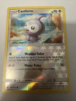 Castform 105/145 Reverse Holo SM - Guardians Rising Pokemon Card TCG - Image 1