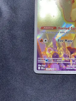 Pokemon TCG Sv10: Destined Rivals Rapidash Holo Card 189/182 Near Mint Condition - Image 3