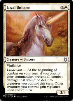 Loyal Unicorn 004/307 Uncommon The List Reprints Magic: The Gathering Near Mint - Image 1
