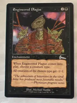 MTG - Engineered Plague - Urza's Legacy - NM/LP - Magic the Gathering - Image 1