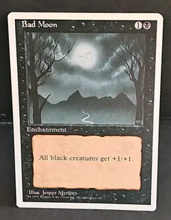 Mtg 🔥🔥 Bad Moon 🔥🔥 4th Edition 🌟 RARE 🌟 NM/MT Magic The Gathering - Image 1