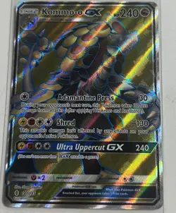 Pokemon Kommo-o GX TCG Full Art Holo Ultra Rare Card 141/145 Guardians Rising - Image 1